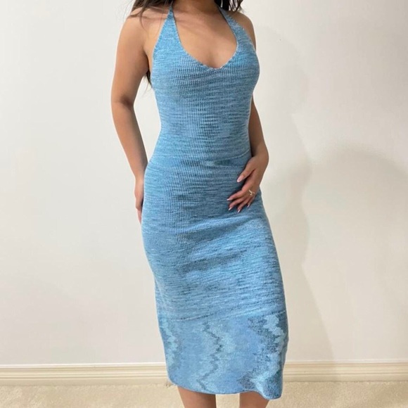Rumours Blue Halter Tie Dress in size Small - Picture 1 of 3
